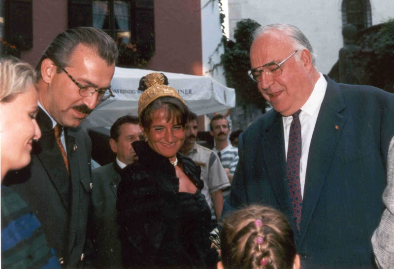Helmut Kohl am Marktplatz Sankt Wolfgang