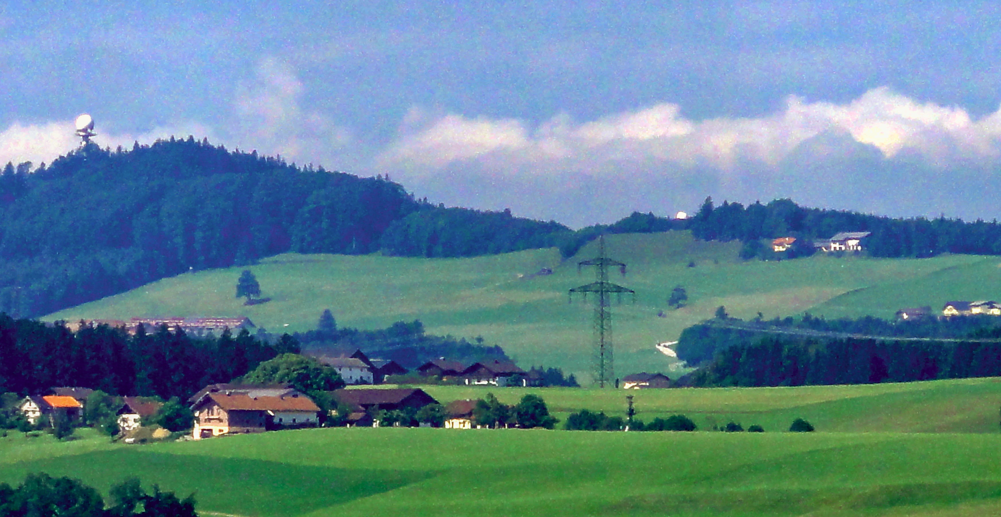 Ansicht des Haunsbergs 2018 mit den Sternwartekuppeln