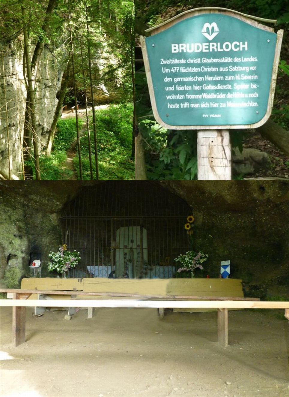 Bruderloch Vigaun, Collage