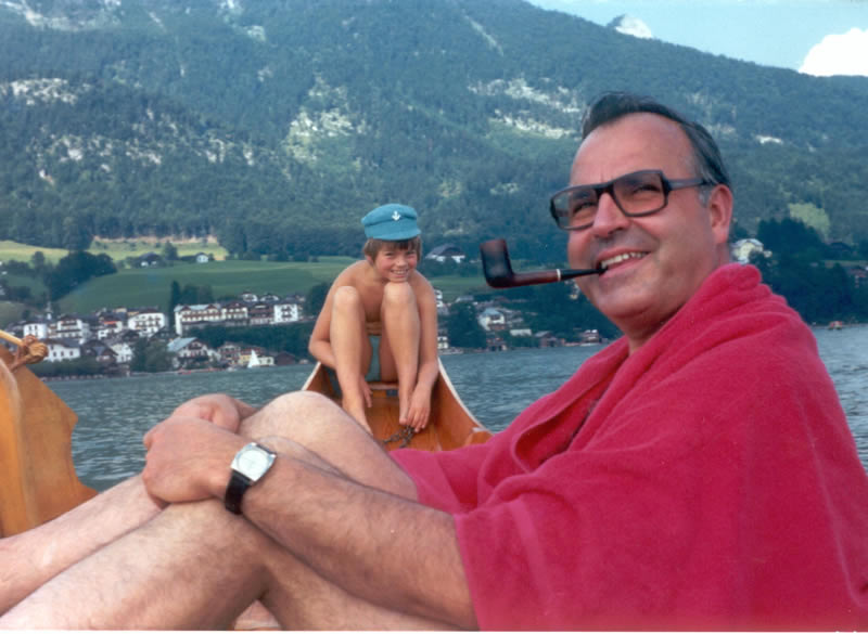 Helmut Kohl und Sohn Peter 1973