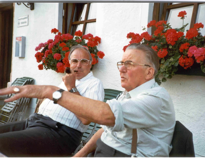 Helmut Kohl und Hias Ellmauer