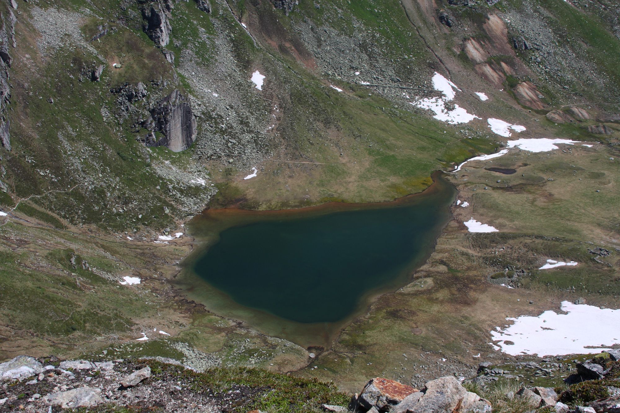 Der Obere Bockhartsee von der Bockhartscharte.