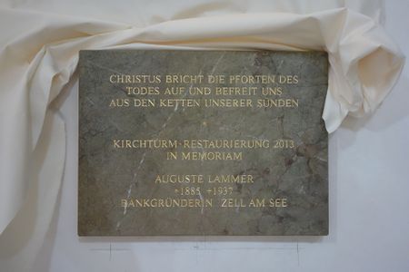 Gedenktafel für die Bankgründerin Auguste Caroline Lammer