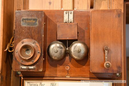 Die Original-Telefonanlage des Observatoriums, wie sie Ignaz Rojacher installiert hatte.