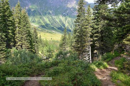 Hier Blick zurück ins Tal.