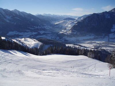 Skipiste direkt unterhalb des Hotels