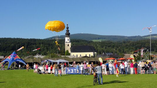 kurz vor der Ziellandung