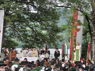 50jähriges Bestandsjubiläum der Seehamer Schützen im Mai 2014, Festveranstaltung auf der Seewiese