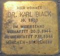 Stolperstein für Karl Biack in der Prälat-Winkler-Straße] Nr. 7, Datum der Aufnahme Sommer (Juli) 2014
