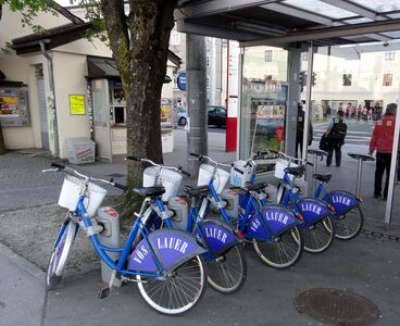 Citybike-Verleistelle am Ferdinand-Hanusch-Platz in Salzburg
