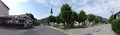Panorama: Kirchenstraße und (rechts) Dorfplatz