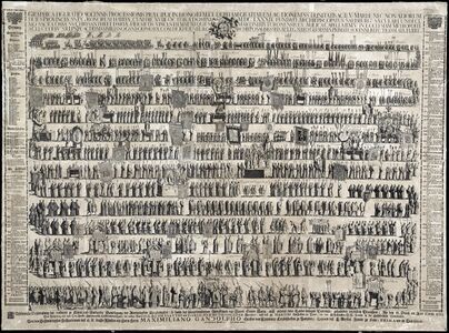 Die große Domprozession, 1682, Christof Lederwasch (* 1651; † 1705), Radierung, Salzburg Museum.