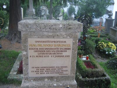 Das Grab von Adolf Haslinger