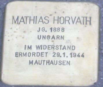 Stolperstein für Mathias Horvath auf dem Südtiroler Platz