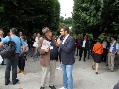 Interview mit Gerhard Sulzer bei der Jubiläumsveranstaltung am 19.8.2019 im Mirabellgarten