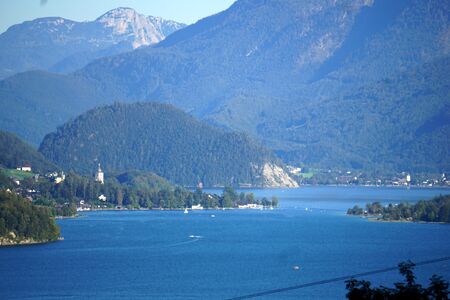 Fernblick von Laim in Richtung St. Wolfgang und Strobl