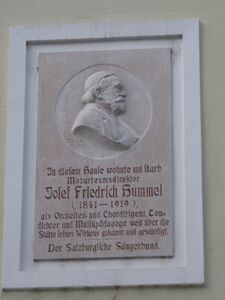 Gedenktafel für Josef Friedrich Hummel am Universitätsplatz