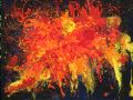 Acryl auf Holz "Explosion"