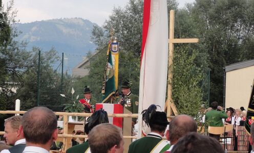 Dank an die Festteilnehmer durch den Hauptmann Gottfried Grömer vom jubilierenden Verein