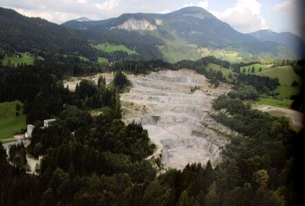 Gipsbruch Maxit an der Grenze zu St. Koloman
