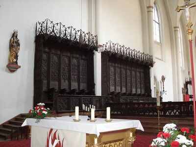 St. Zeno, Chorgestühl aus dem Jahr 1521.