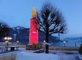 Adventsymbol am Seeufer in St. Gilgen