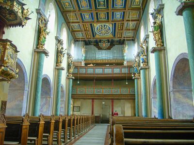 Pfarrkirche Obertrum, Chorseite.