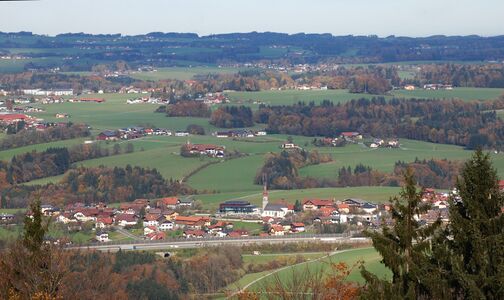 Hallwang-Ortsmitte mit dem Kulturzentrum Hallwang