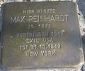 Stolperstein für Max Reinhardt (* 1873, † 1943); in der Leopoldskronstraße Nr. 56 bis Nr. 58, vor dem Schloss Leopoldskron