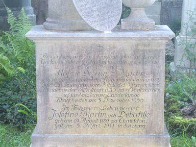 Das Grab von Franz Martin