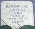 Stolperstein für Jean Baptiste Chadebaud am Südtiroler Platz, Datum der Aufnahme Winter (Jänner) 2015