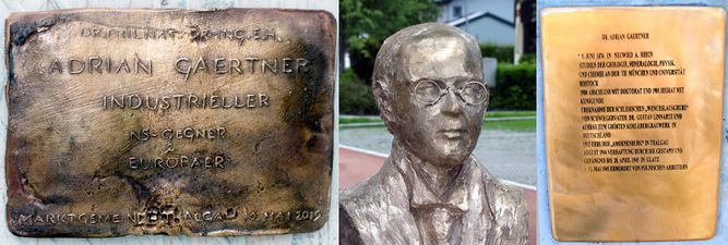 Büste von Adrian Gaertner, Collage