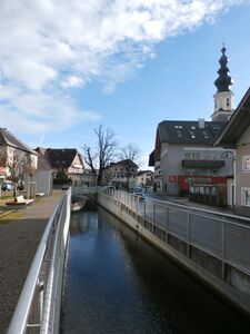 Jänner 2014: Brunnbach in Thalgau nach der Schutzverbauung
