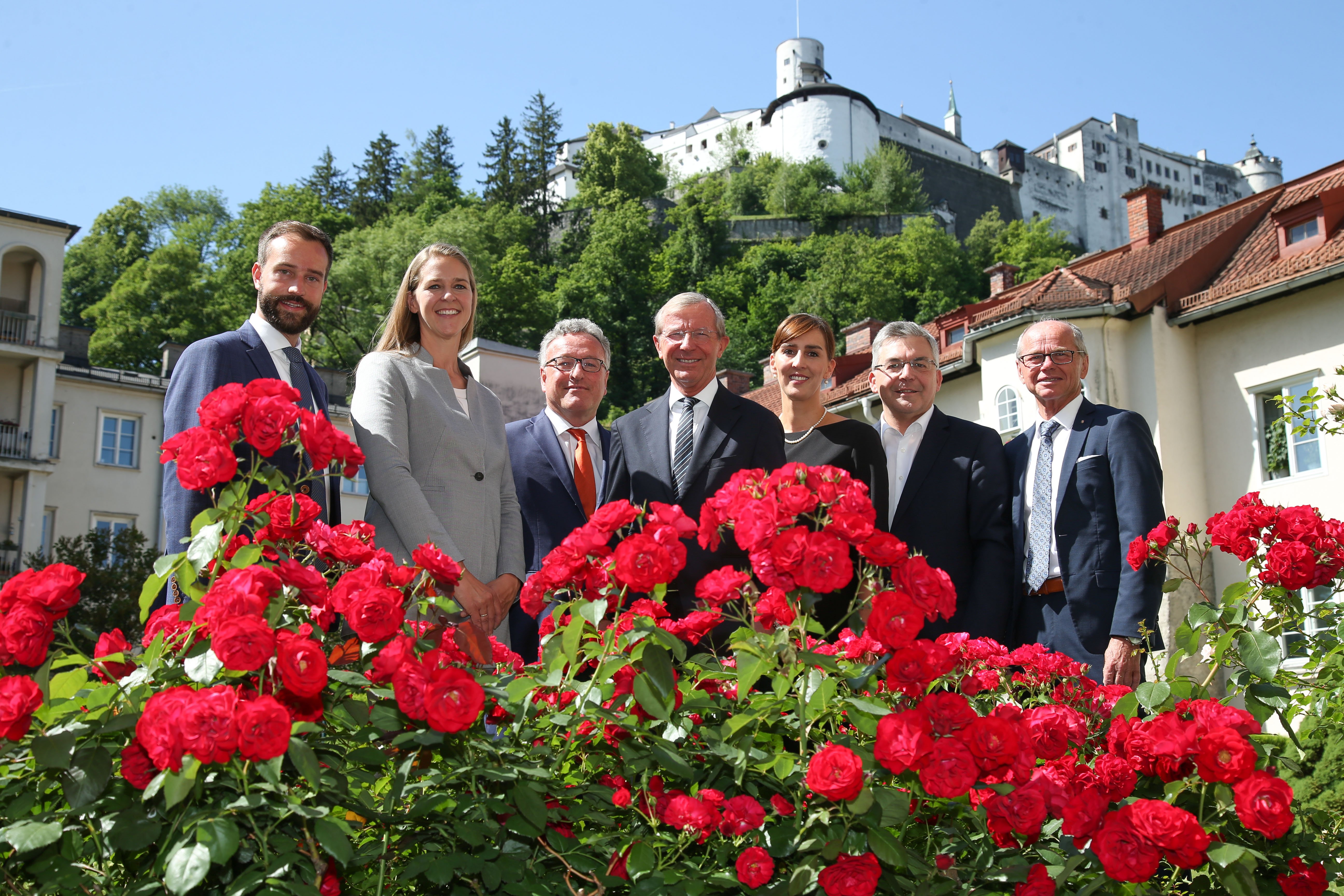 Die Mitglieder der Salzburger Landesregierung Mai 2018