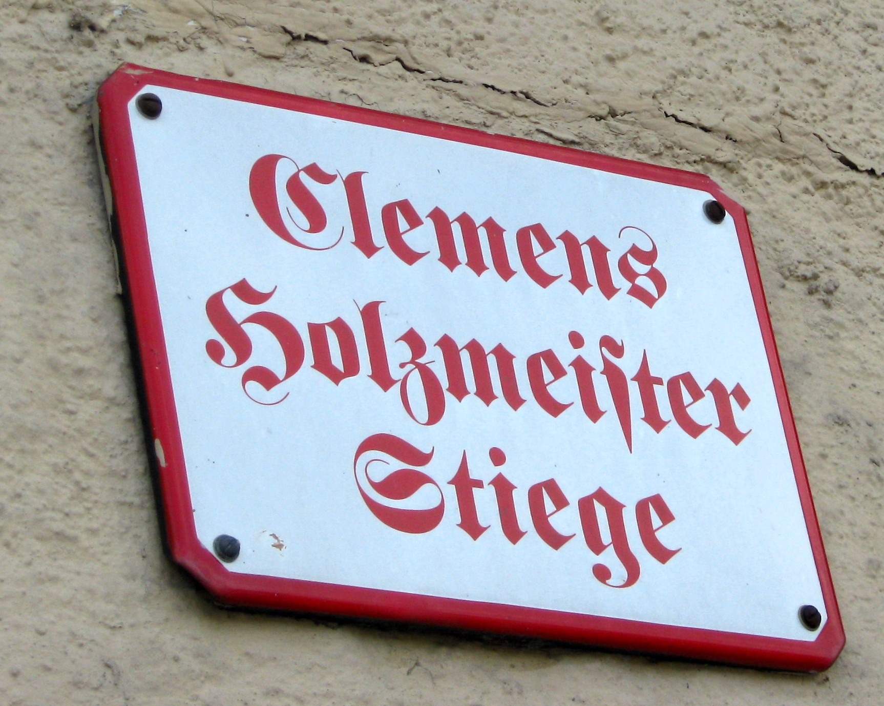 Straßenschild in der typischen Alt-Salzburger-Art
