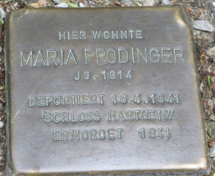 Datei:Stolperstein Maria Prodinger.jpg