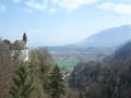 Burg Karlstein, Blick nach Osten auf Bad Reichenhall, Großgmain und zum Untersberg.JPG
